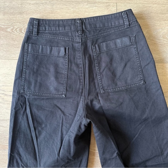 Gap Loose Khaki Pants Black Sz 2 Straight Leg - Picture 8 of 9